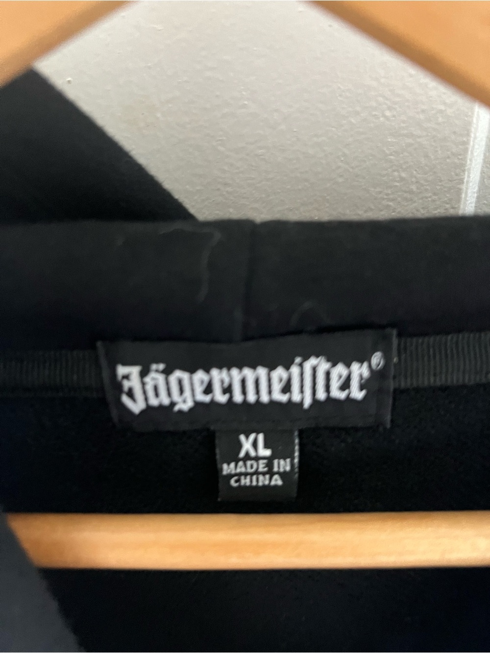 Jagermeister Black Zip-Up Hoodie with Striped Hem - Picture 2 of 3